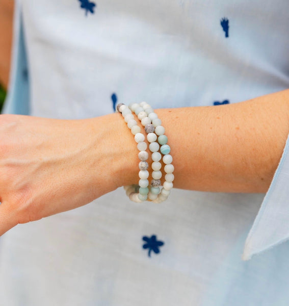 Triple Layer Amazonite Beaded Bracelets