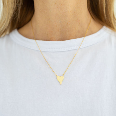 Delicate Heart Gold Necklace