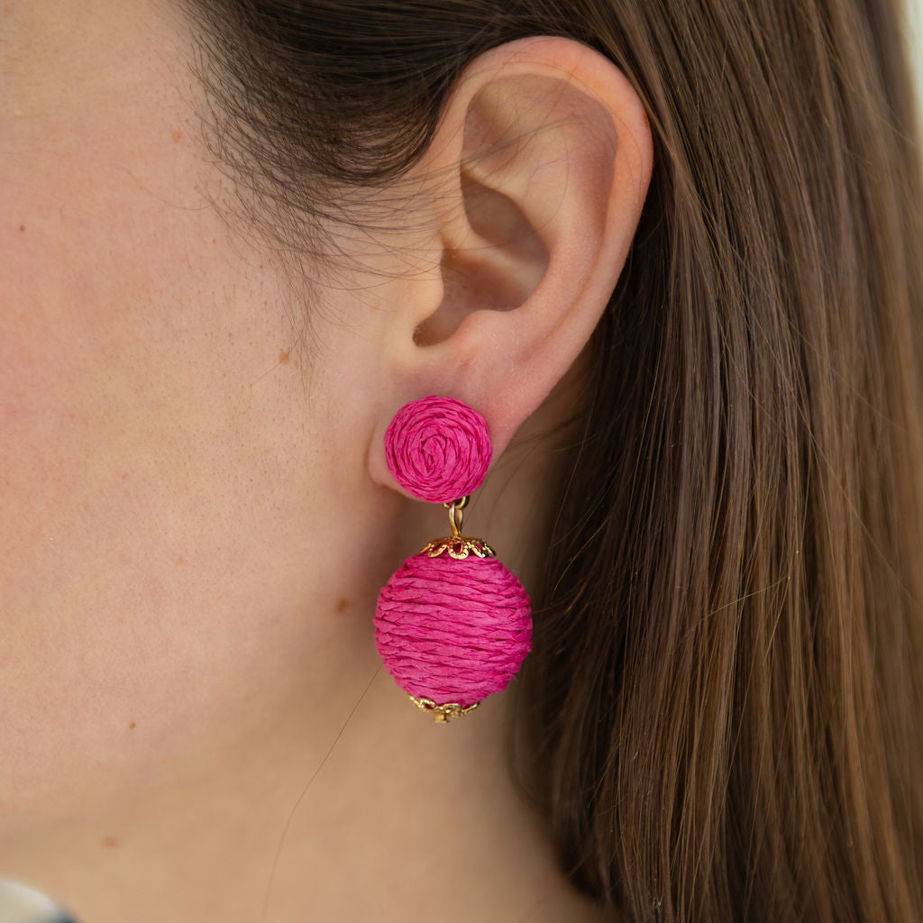 Hot Pink Wrapped Baubles