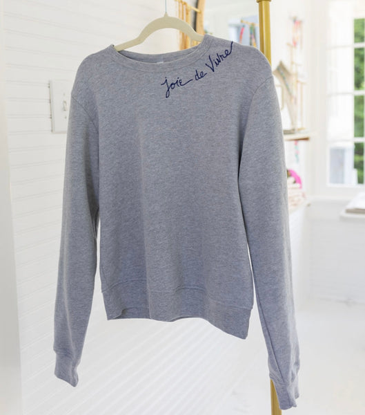 Embroidered Joie de Vivre Sweatshirt