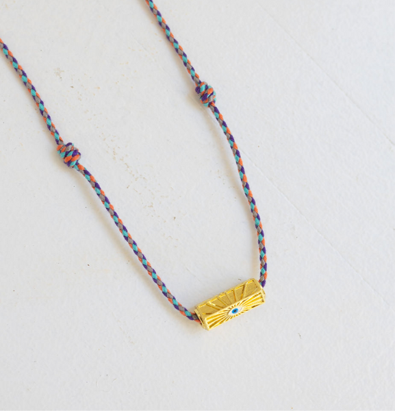 Lucky Trove Charm & Woven Necklace