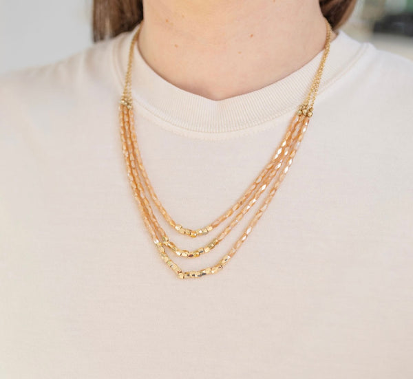 Triple Layer Champagne Bubble Necklace