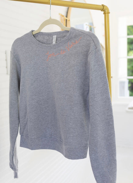 Embroidered Joie de Vivre Sweatshirt