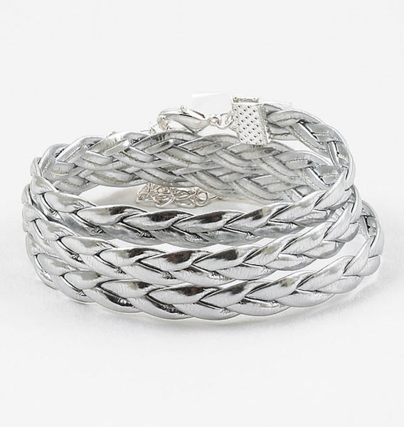 Braided Wrap Bracelet (gold or silver)