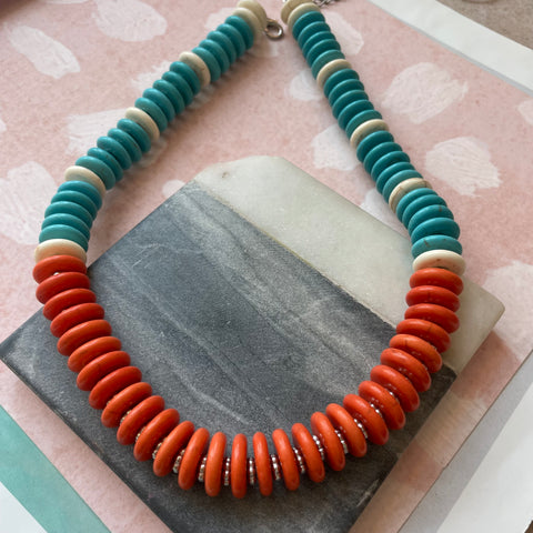 Coral and Turquoise Necklace