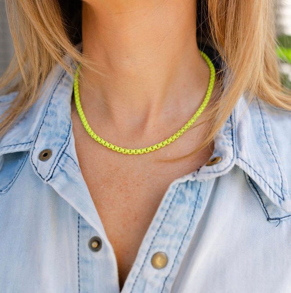 Neon Rising Sun Necklace