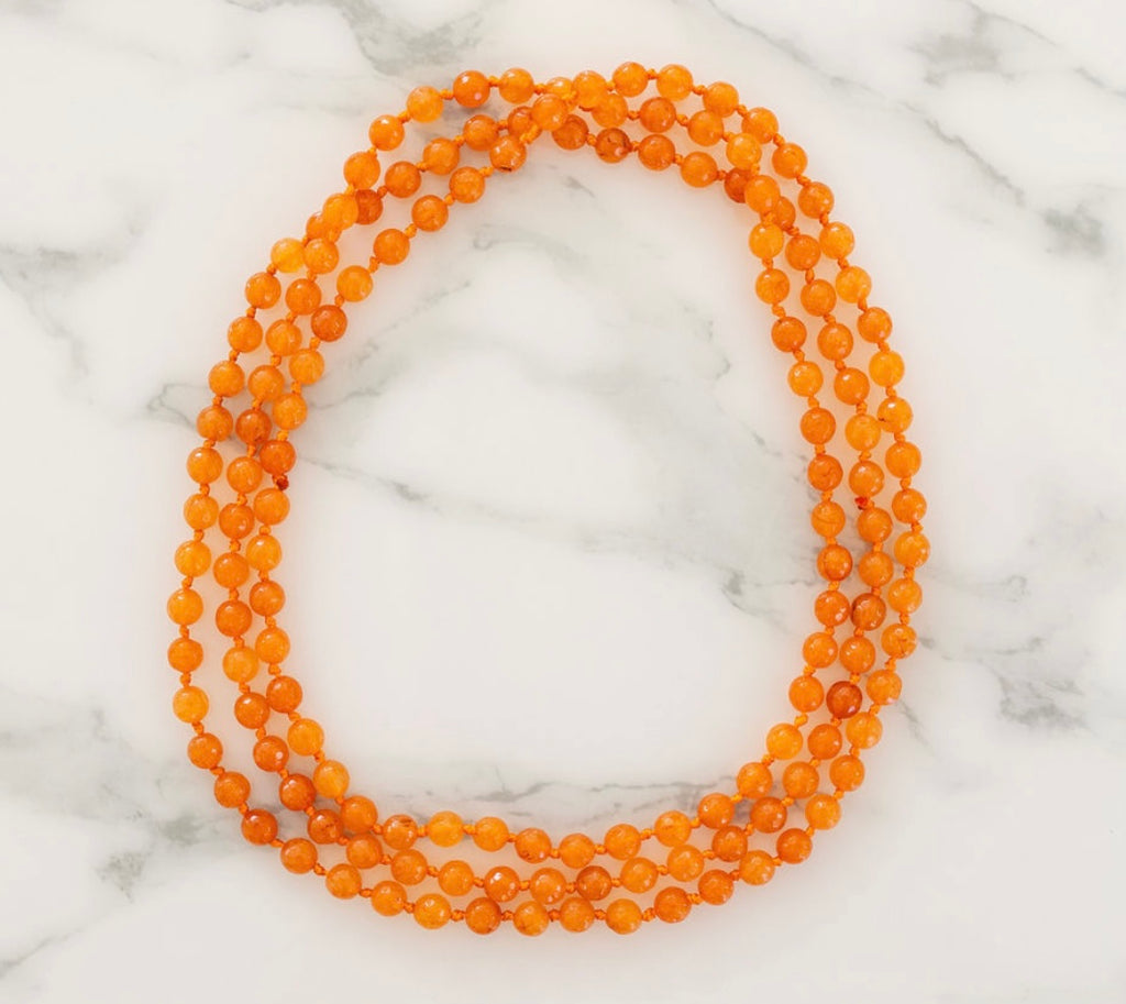 Orange College Gemstone Necklace