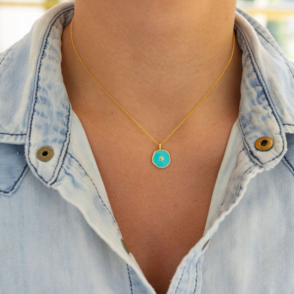 Turquoise Star Charm Necklace