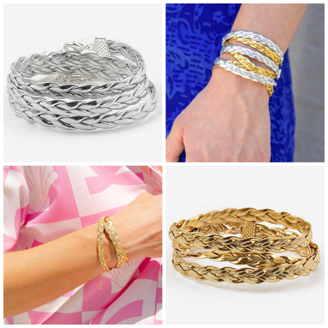 Braided Wrap Bracelet (gold or silver)