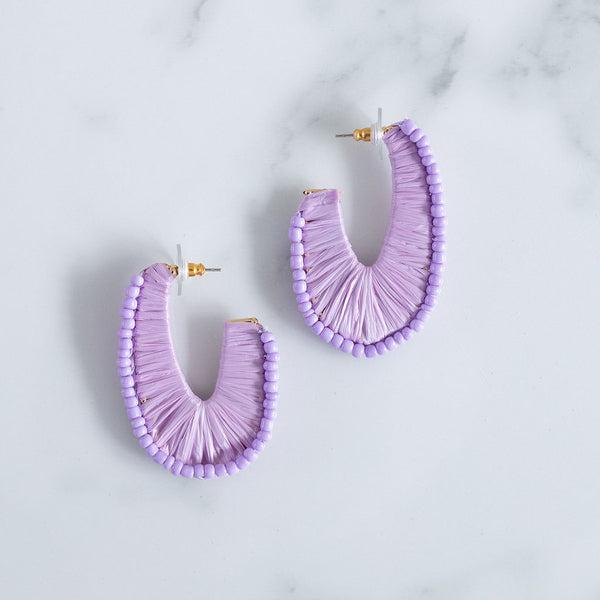 Lavender Wrapped Earrings