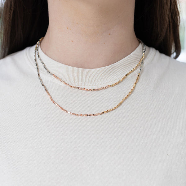 Mixed Metal Layering Necklace