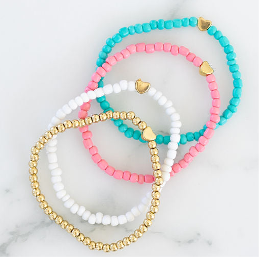 Four Heart Bracelets