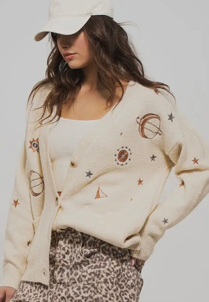 Cream Constellation Sweater