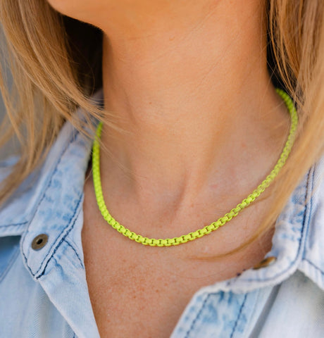 Neon Rising Sun Necklace