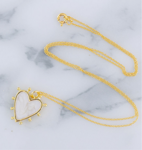 Creamy Heart Necklace