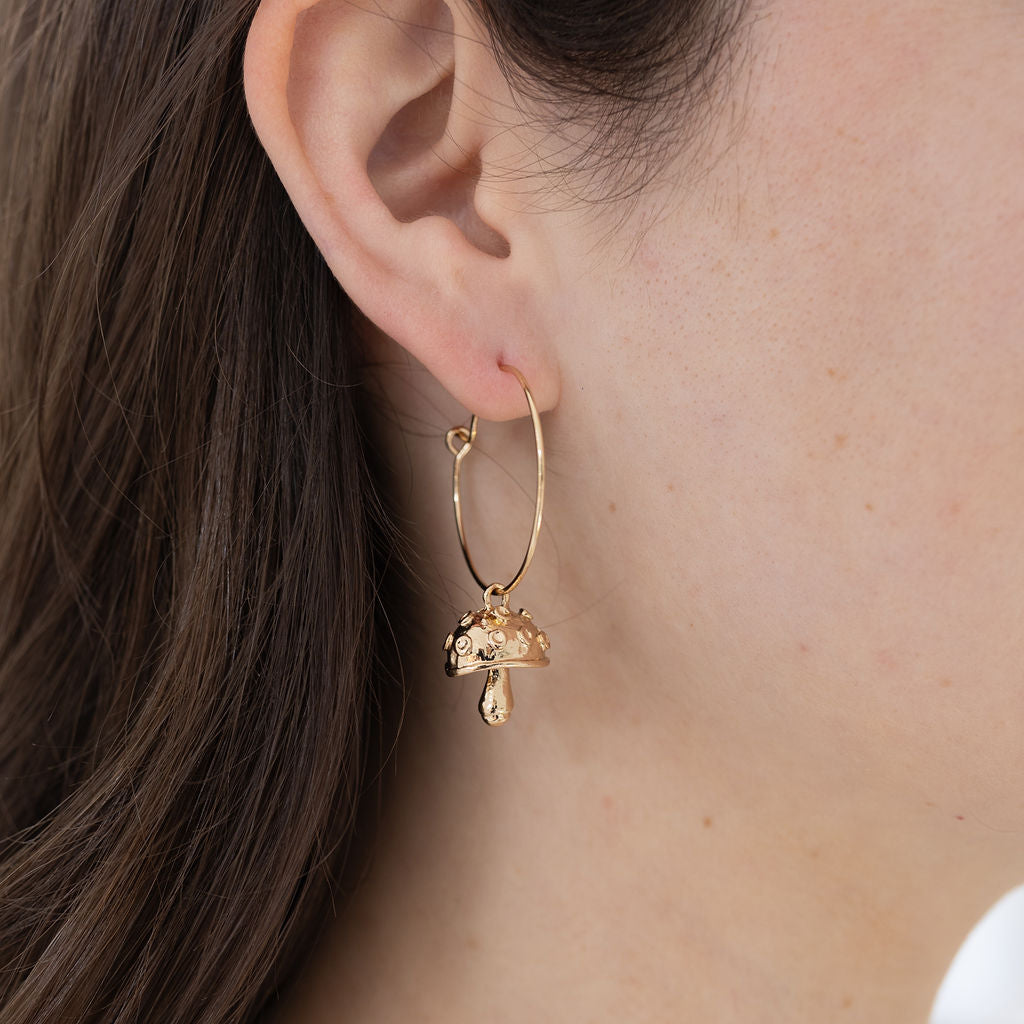 Mushroom Drop Earrings