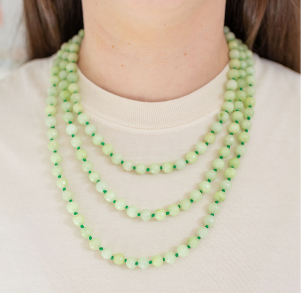 Lime Mint Gemstone Necklace