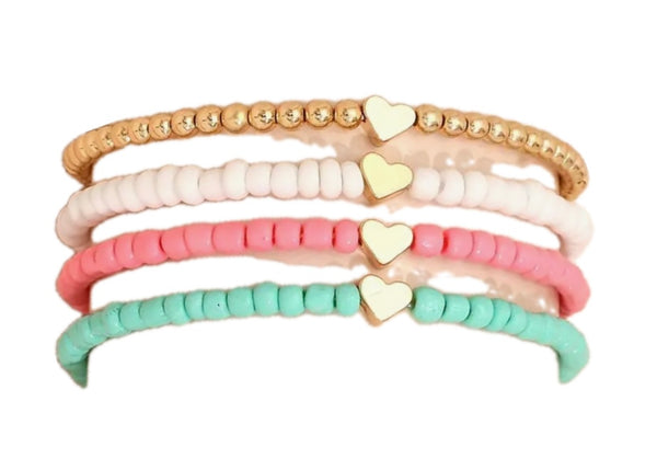 Four Heart Bracelets