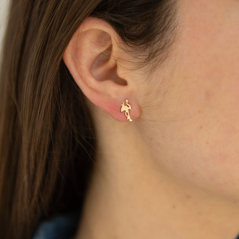 Flamingo Gold studs