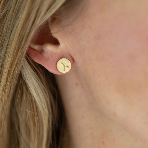 Cancer Astrological Sign Studs