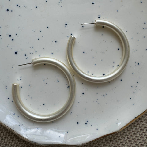 Large Silver Hoops