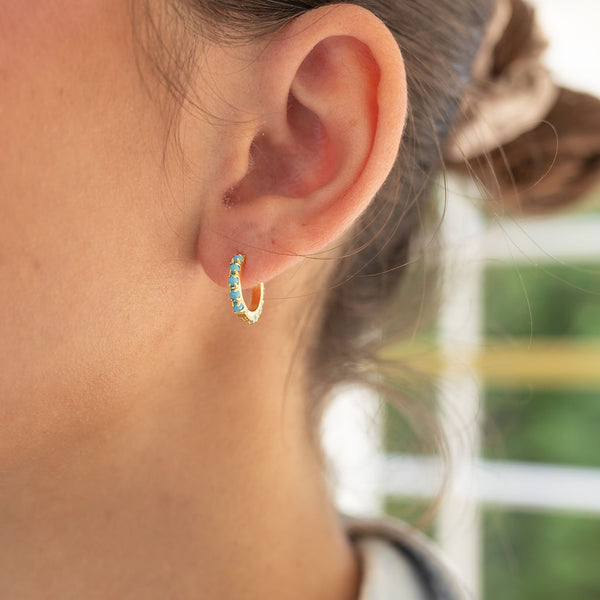 Turquoise Treasure Hoops