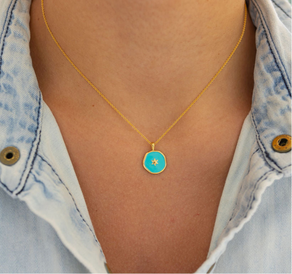 Turquoise Star Charm Necklace