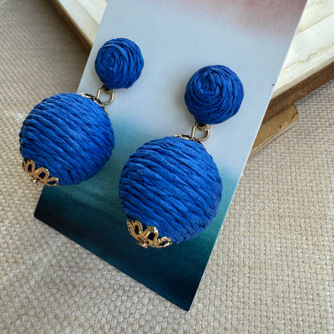 Blue Bauble Earrings