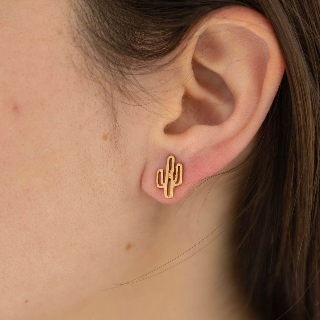 Cactus gold Studs