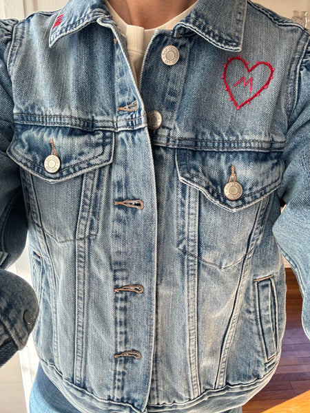 Love and Luck Custom Jean Jacket