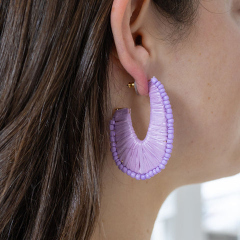 Lavender Wrapped Earrings