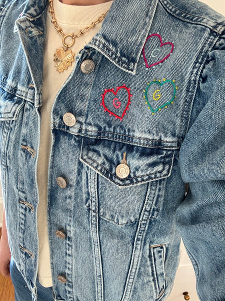 Love and Luck Custom Jean Jacket