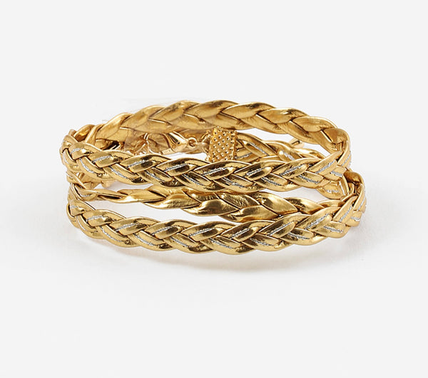 Braided Wrap Bracelet (gold or silver)