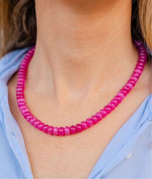 Strawberry Saltwater Taffy Necklace