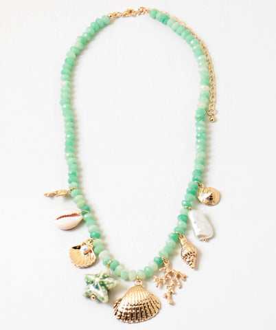 Italian Coast Gold Charm Necklace