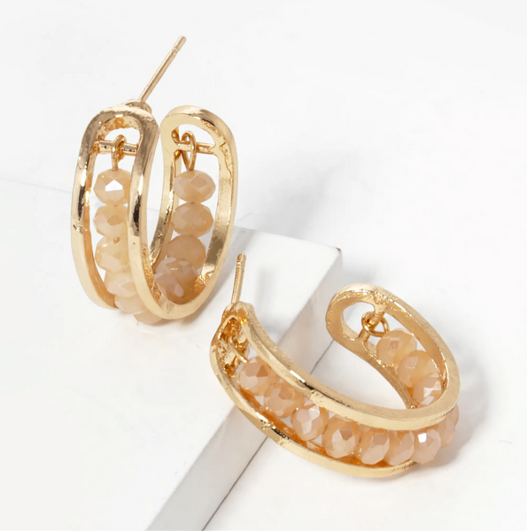 Champagne Quartz hoops